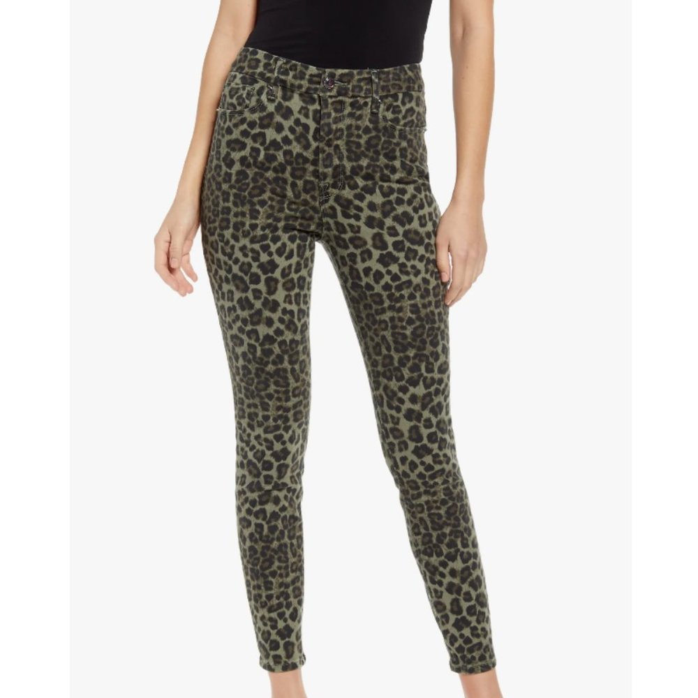 Good American Leopard Print Pants (NWT)